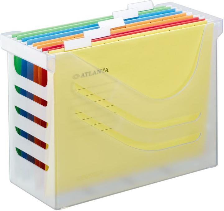 Actual product image Jalema Suspension filing basket with folders Silky Touch transparent