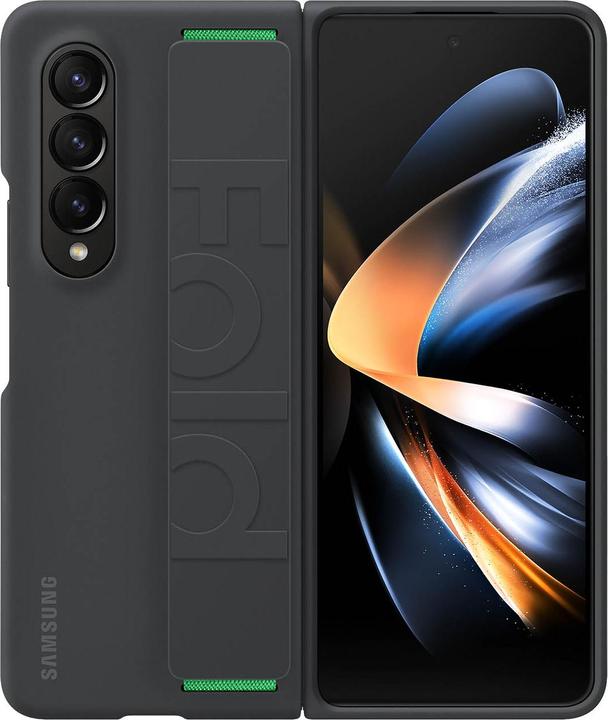 Image du produit Samsung GF936TBE Étui à poignée en silicone pour Galaxy Flip 4, Noir (Noir) (Samsung Galaxy Z Fold4)