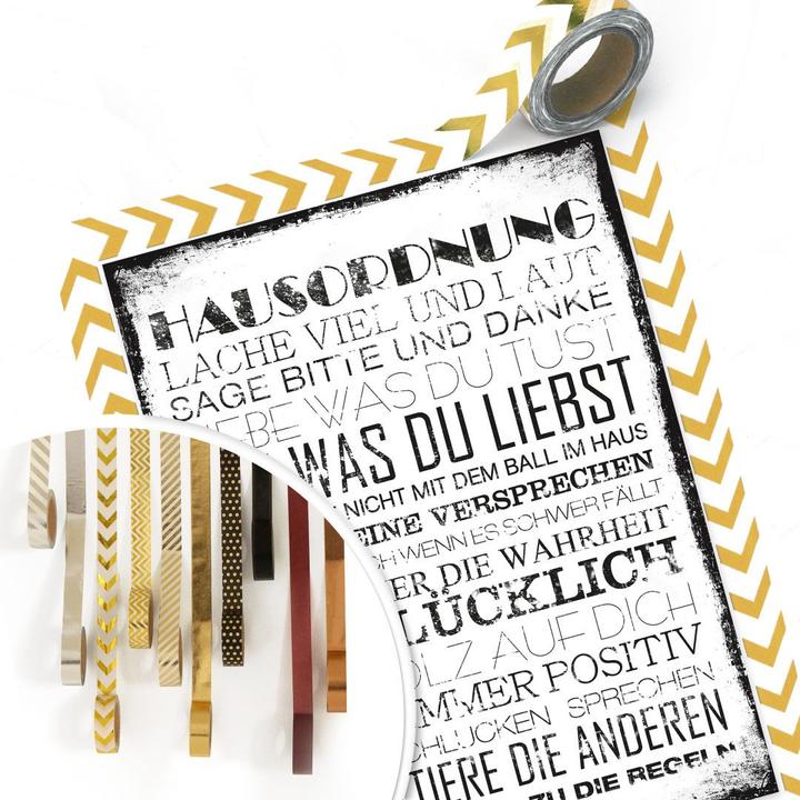 Actual product image Trenddeko Poster house rules 24 x 30 cm, paper (24 x 30 cm)