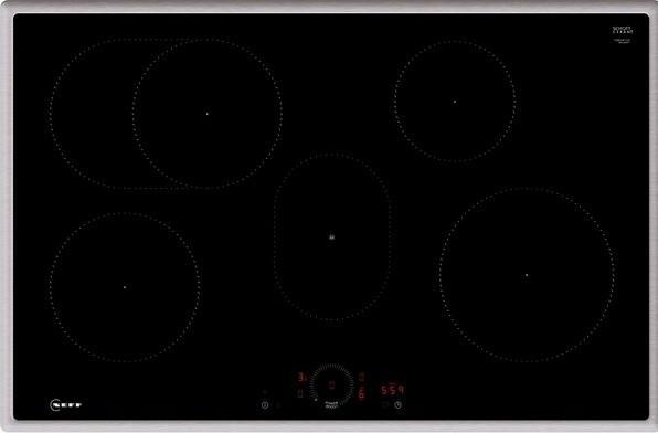 Image du produit Neff N 70, Table de cuisson à induction, 80 cm, noir, Avec cadre en applique, T58SHF1L0
