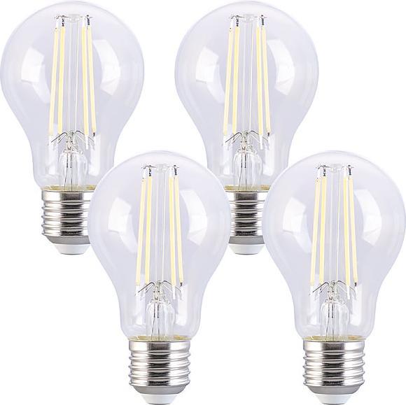 Image du produit Luminea Lot de 4 ampoules LED à filament E27 (E27, 6 W, 806 lm, 4 x, E)
