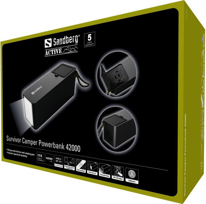 Produktbild Sandberg Survivor CamperPowerbank (42000 mAh, 45 W, 155 Wh)