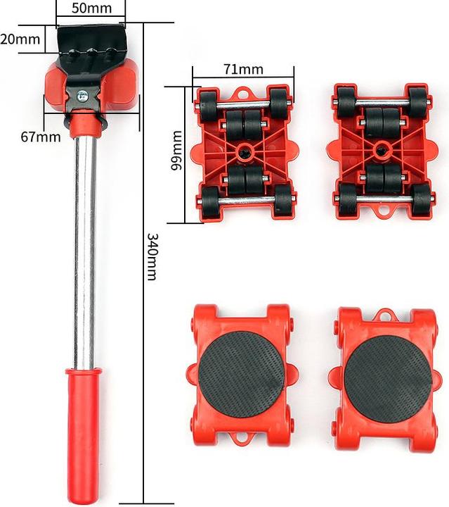 Actual product image Werkstein Möbel-Transportrollen (200 kg)