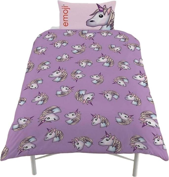 Actual product image Emoji Unicorn Duvet Set