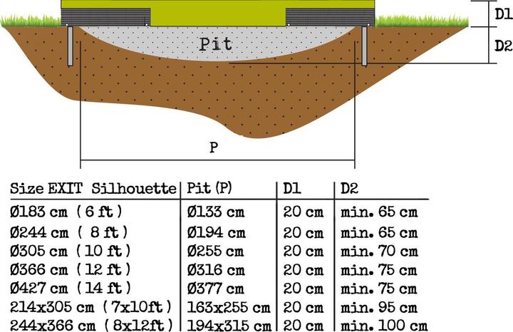 Immagine prodotto Exit Silhouette Ground Rect con rete di sicurezza (244 cm)