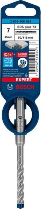 Immagine prodotto Bosch Professional Zubehör Trapano a percussione EXPERT SDS plus-7X, 7 x 50 x 115 mm (7 mm)