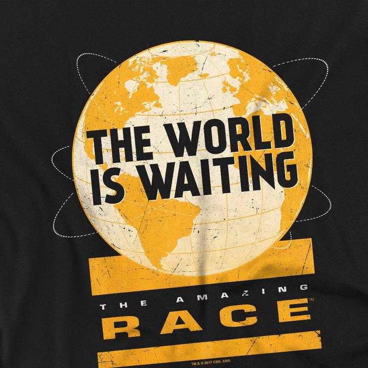 Actual product image The Amazing Race Mens Waiting World T-Shirt (3XL)