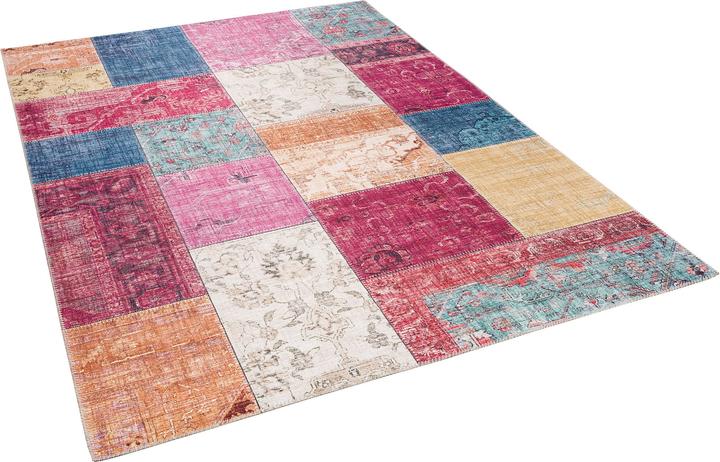 Produktbild Pergamon Luxus Vintage Designer Teppich Primus Bunt Patchwork (80 x 150 cm)