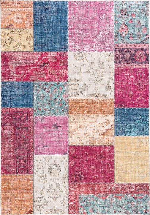 Produktbild Pergamon Luxus Vintage Designer Teppich Primus Bunt Patchwork (80 x 150 cm)
