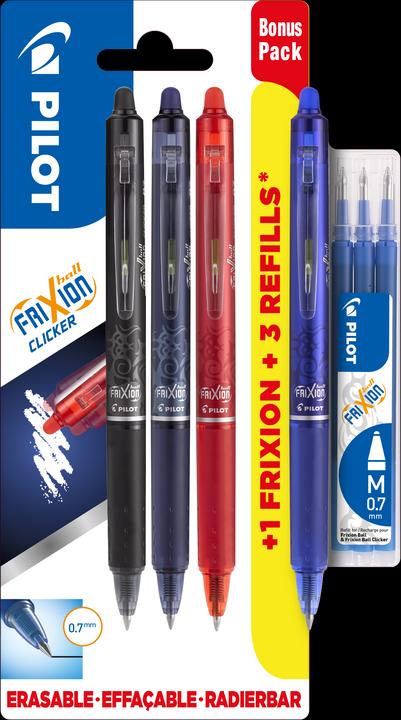Produktbild Pilot FriXion Clicker (Schwarz, Blau, Rot)