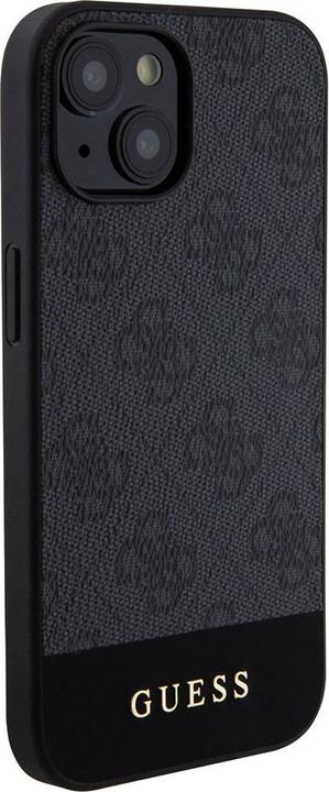 Productafbeelding Guess PU 4G Stripe hoesje voor Apple iPhone 15 - grijs (Apple iPhone 15)