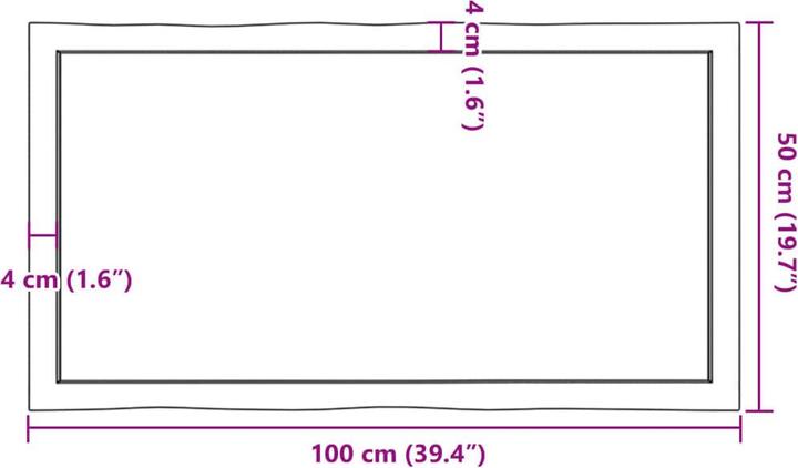 Produktbild VidaXL Chaim (100 x 50 x 6 cm)