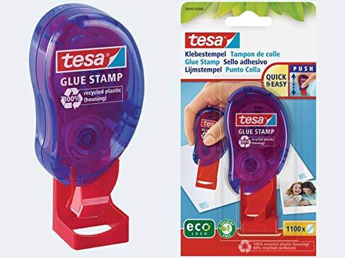 Actual product image tesa Adhesive stamp ecoLogo, double-sided adhesive pads for quick gluing of paper, cardboard & photos