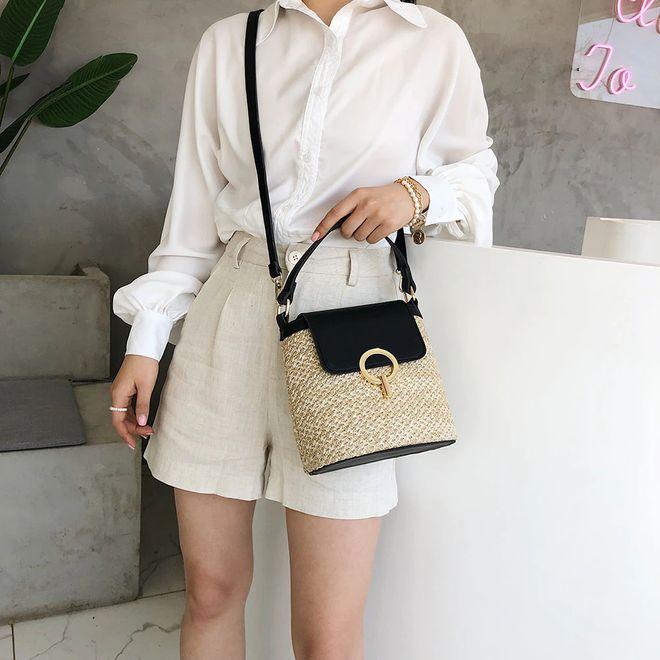 Actual product image MU Style Straw handbag