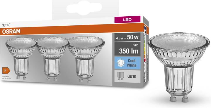 Produktbild Osram Base (GU10, 4.30 W, 350 lm, 3 x, F)