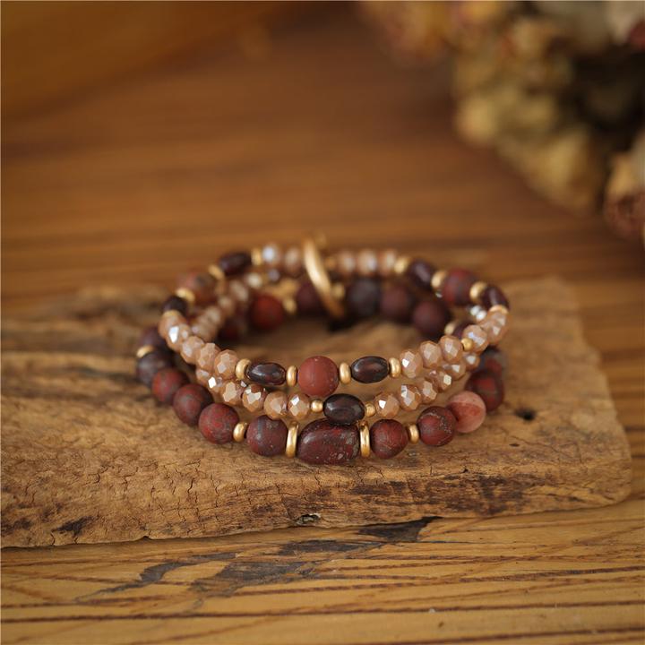 Immagine prodotto Andreani Armband mit echtem braunem Jaspis (80 cm)