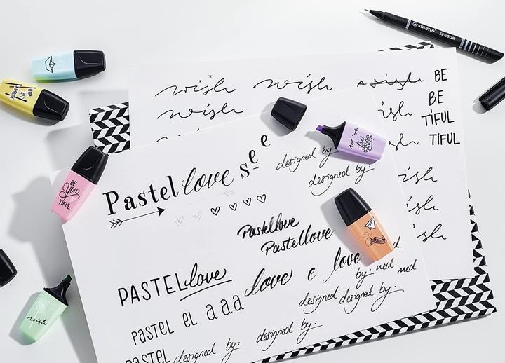Actual product image STABILO BOSS MINI Pastel Love Highlighter (Multicoloured, 5 mm, 6 x)