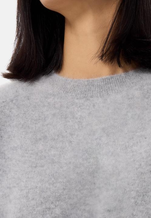 Produktbild Cash-Mere Brushed Kaschmir Rundhals Pullover mit Seitenschlitzen (M)