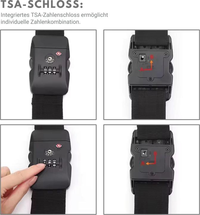 Immagine prodotto Hermex Cintura di sicurezza per valigie (Cinturino caso)