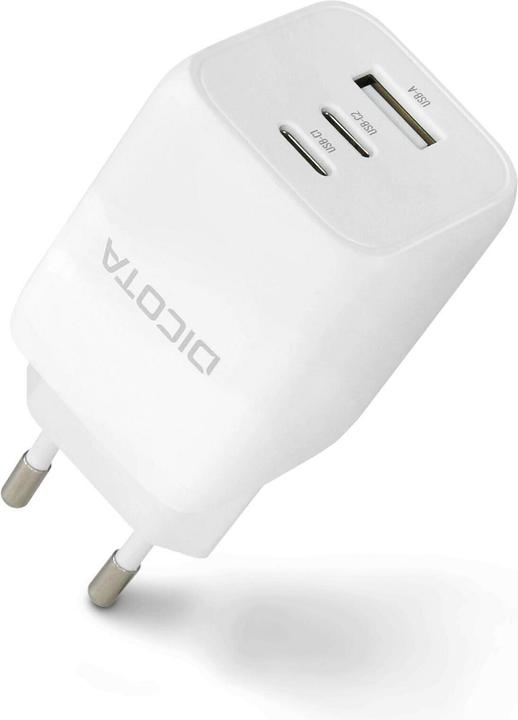 Produktbild Dicota Compact 3-Port GaN Wall Charger (65W) EU white (65 W)