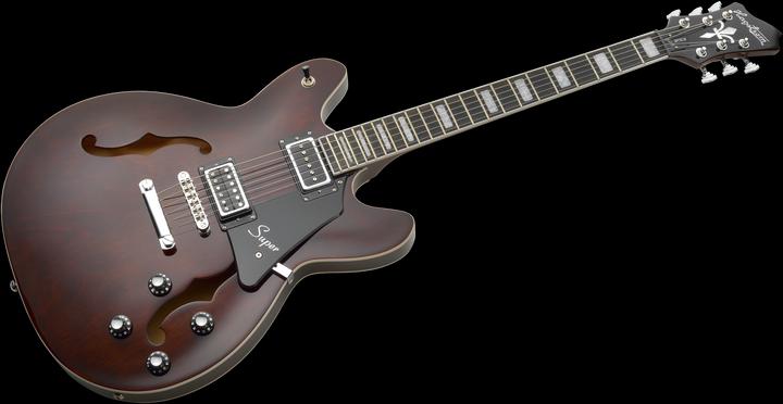Image du produit Hagstrom Guitare électrique, Super Viking, Transparent Brown