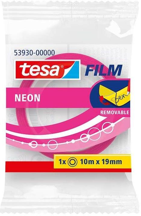 Produktbild tesa tesafilm NEON Markierfilm, spurlos ablösbar, repositionierbar (19 mm)