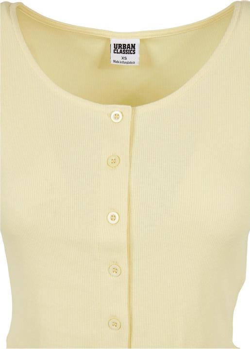 Actual product image Urban Classics Ladies Cropped Button Up Rib Tee - 12114 (S)