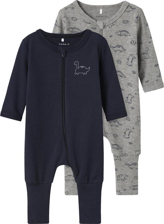 Name it Nbmnightsuit 2p Zip Ff Grey Dino Noos