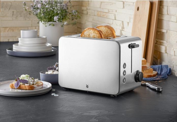 Produktbild WMF Stelio Doppelschlitz-Toaster mit Brötchenaufsatz und Bagel-Funktion