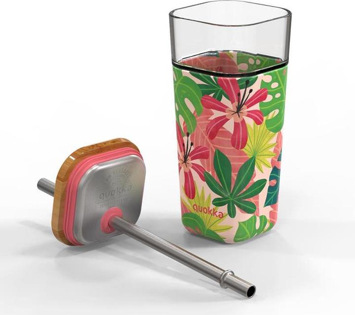 Image du produit Quokka Cube verre 540 ml - récipient pour boire avec paille (0.54 l)