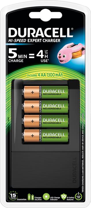 Image du produit Duracell Chargeur expert haute vitesse (4 pcs, AA, Piles rechargeables + chargeur)