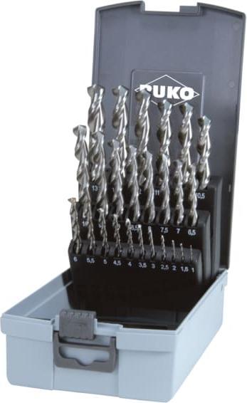 Produktbild Ruko Spiralbohrer-Satz DIN 338 TL 3000, HSS-G in Kunststoffkassette - 25 tlg. (1 Millimeter)