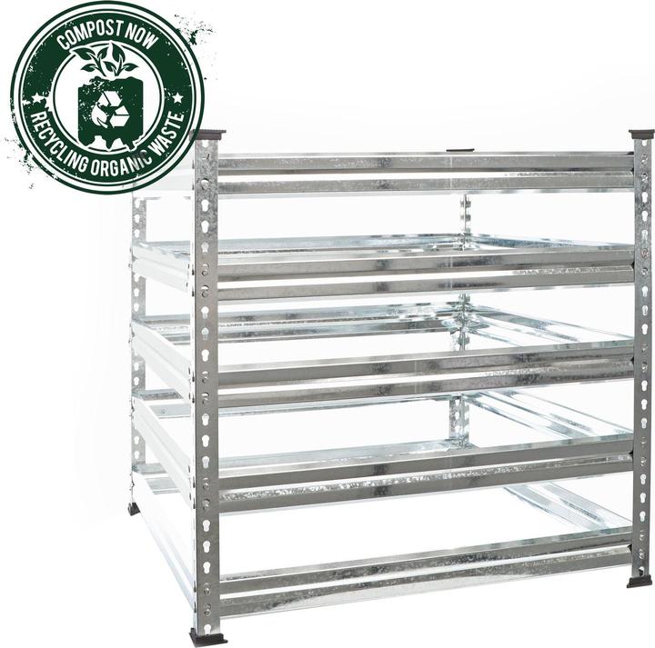 Produktbild Wiltec Gartenkomposter 90x90x90cm Metall Komposter Kompostbehälter Biokomposter (720 l)