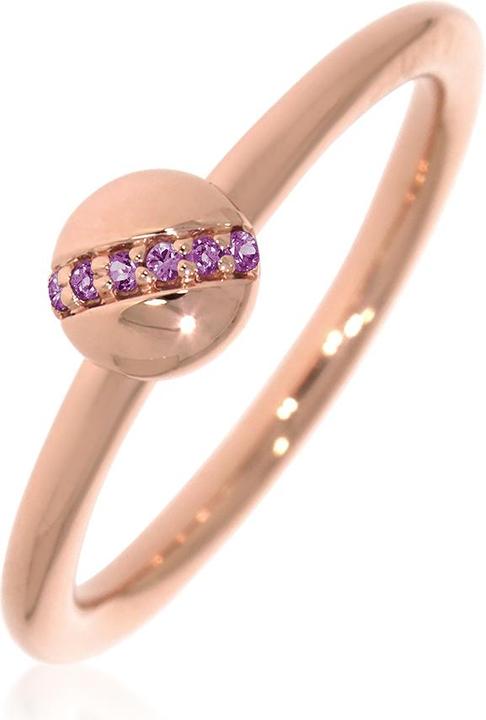 Immagine prodotto Xen Anello con 6 ametiste di circa 0,04 ct. placcato in oro rosa (58, 925 Argento)