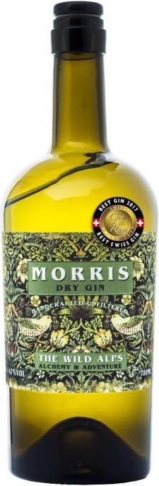 The Wild Alps MORRIS London Dry Gin in Velvet Sachet 75 cl / 47 % Schweiz (1 x 75 cl)