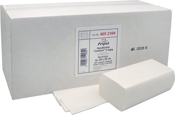 Fripa Papierhandtücher 4052104 Comfort Interfold-Falzung 2-lagig 1.860 Tücher (124 x)