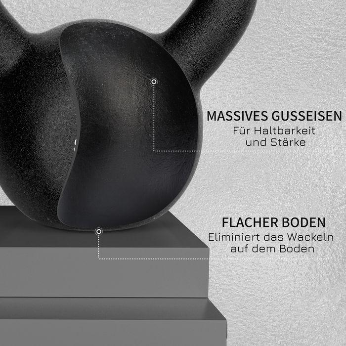 Produktbild Swisshandel24 12 KG Kettlebell Kugelhantel aus Gusseisen mit Neoprenbeschichtung Bodenschonende Schwunghantel Gewi (1 x 12 kg)