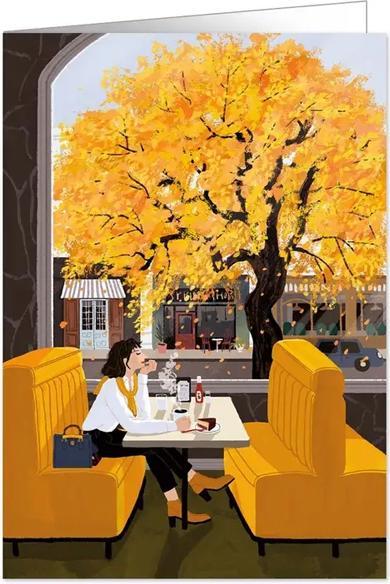 Image du produit Quire Carte Femme dans un café