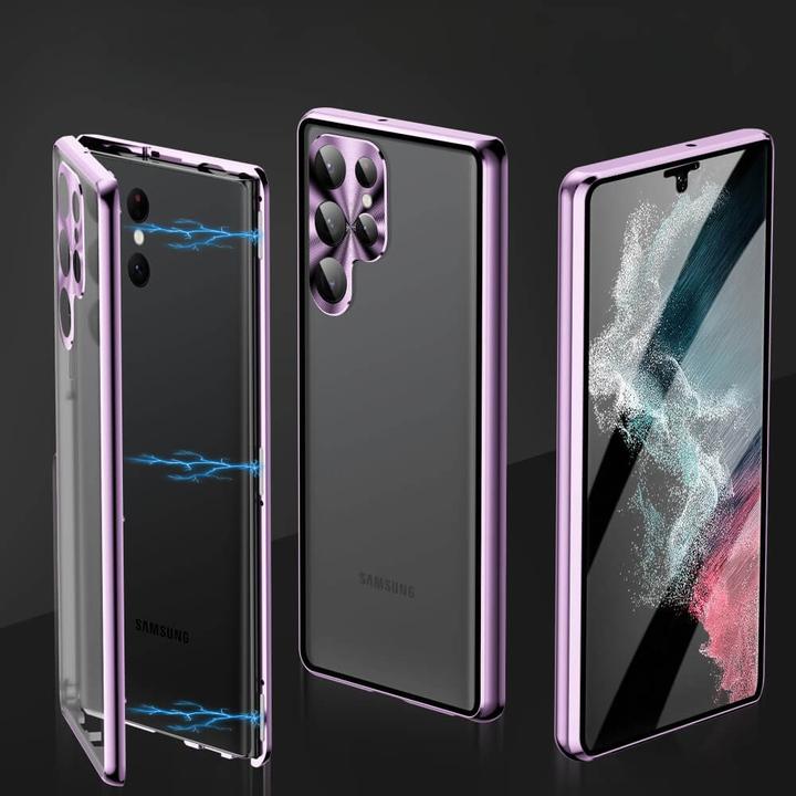 Produktbild Cover-Discount Magnetische Schutzhülle mit Panzerglas gold (Samsung Galaxy S24 Ultra)