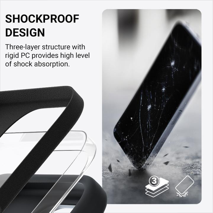 Produktbild Crong Color Cover - iPhone 16 Hülle (Schwarz) (Apple iPhone 16)