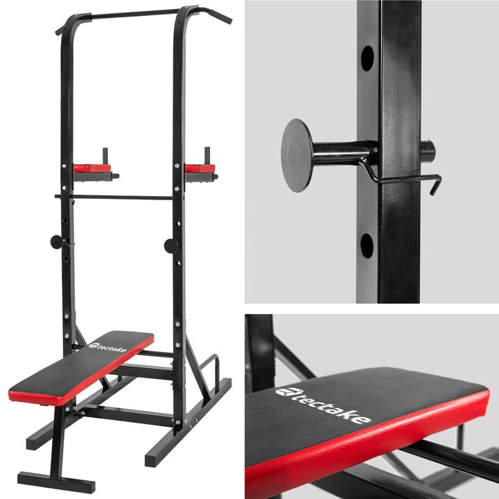 Immagine prodotto tectake panca fitness con sbarra per trazioni e portabilanciere Reeves