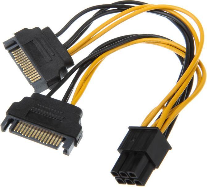 Produktbild Akasa 2x 15-Pin-SATA auf 1x 6-Pin-PCIe Adapter