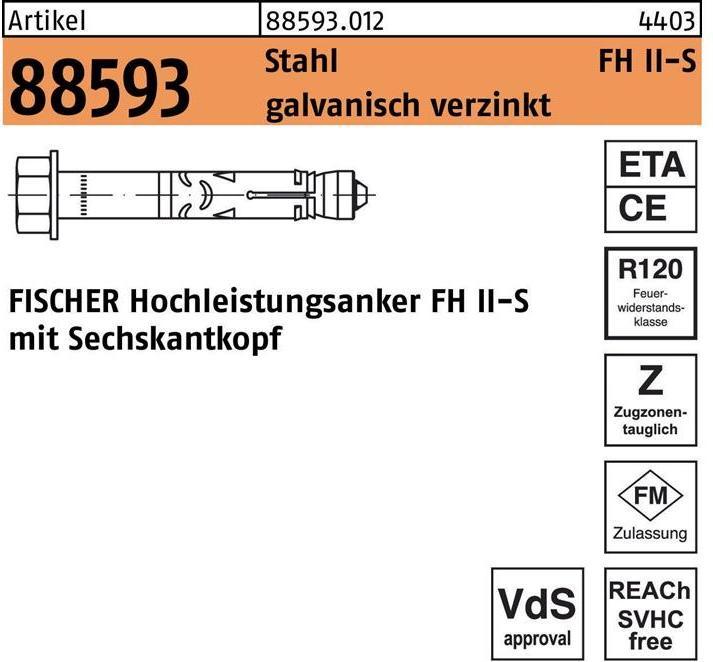 Produktbild Fischer Hochleistungsanker FH II 24/50 S (10 Stk.)