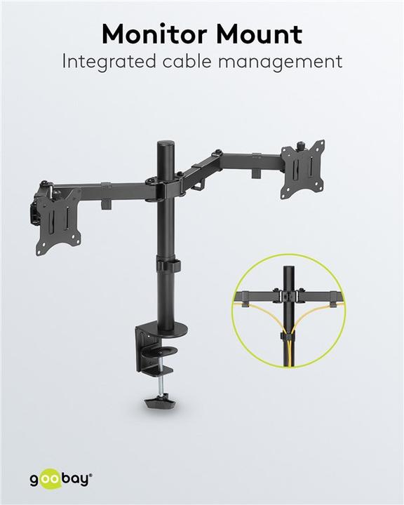 Immagine prodotto Goobay Supporto per doppio monitor Flex (Tavolo, 32")