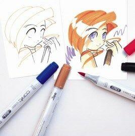Produktbild Copic Ciao 12er Set (Forest Green, Burnt umber, Lipstick Red, Violet, Cadmium Orange, Blue Violet, Ultra Marine, Shock pink, Schwarz, Yellow, Yellowish Green, Blue Green, 6 mm, 12 x)