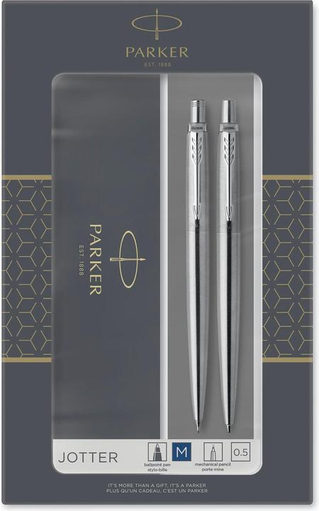 Produktbild Parker Pen Schreibgeräte-Set JOTTER Edelstahl C.C. Inhalt: 1 Kugelschreiber, Strichstärke: M, Strichfarbe: bla (Silber, 1 x)
