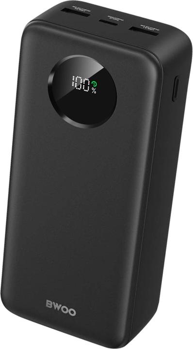 Image du produit Bwoo Power bank 22,5W 30000 mAh power bank with LCD screen, black (30000 mAh, 20 W, 20 Wh)