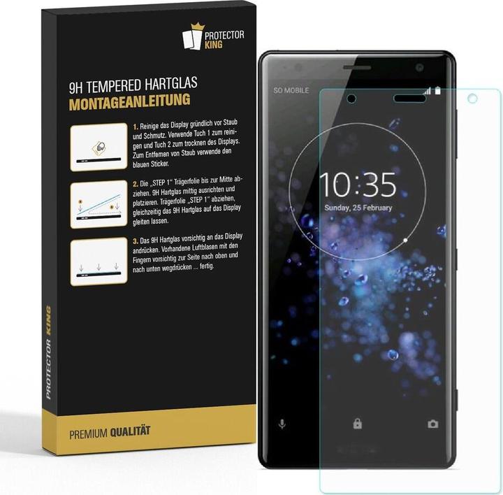 Produktbild Protectorking 1x echtes Tempered 9H Panzerhartglas 3D KLAR (1 Stück, Sony Xperia XZ2 Compact)