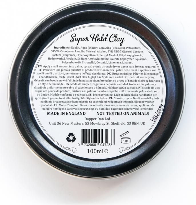 Actual product image Dapper Dan Ultra Matte Clay (Hair wax, 100 ml)