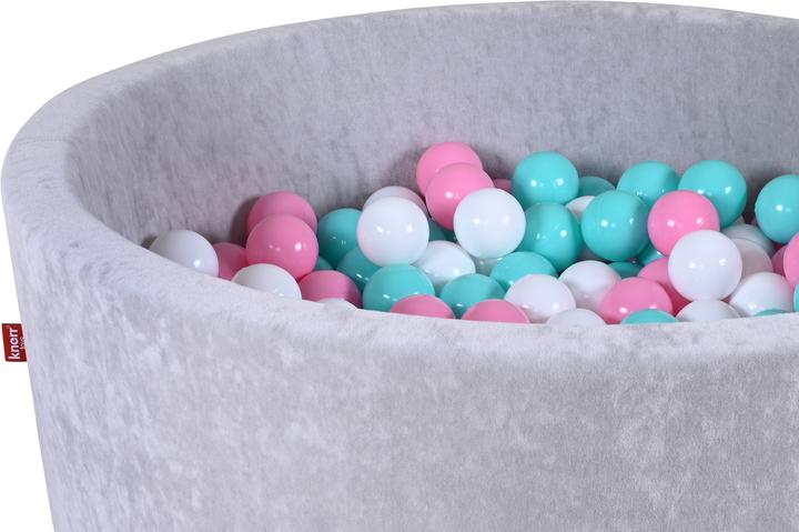 Image du produit Knorrtoys Bällebad soft - "Grey" - 300 balls rose/creme/lightblue (ca. 6cm Durchmesser)